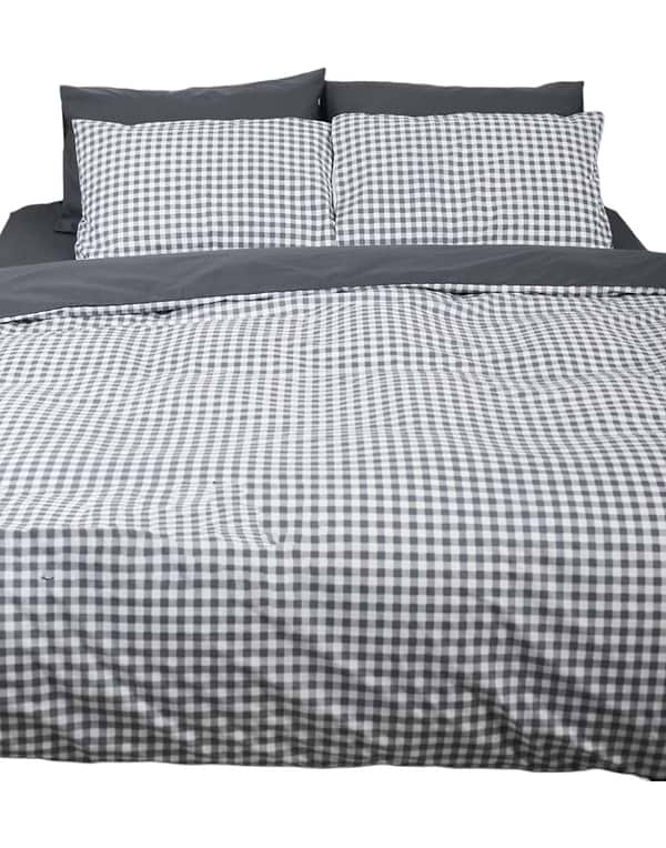 Фото - Комплект постільної білизни Moon&Star 160х220х2 нав. 4х70х70 Gray Square Ranforce Elite (MS-820000034)