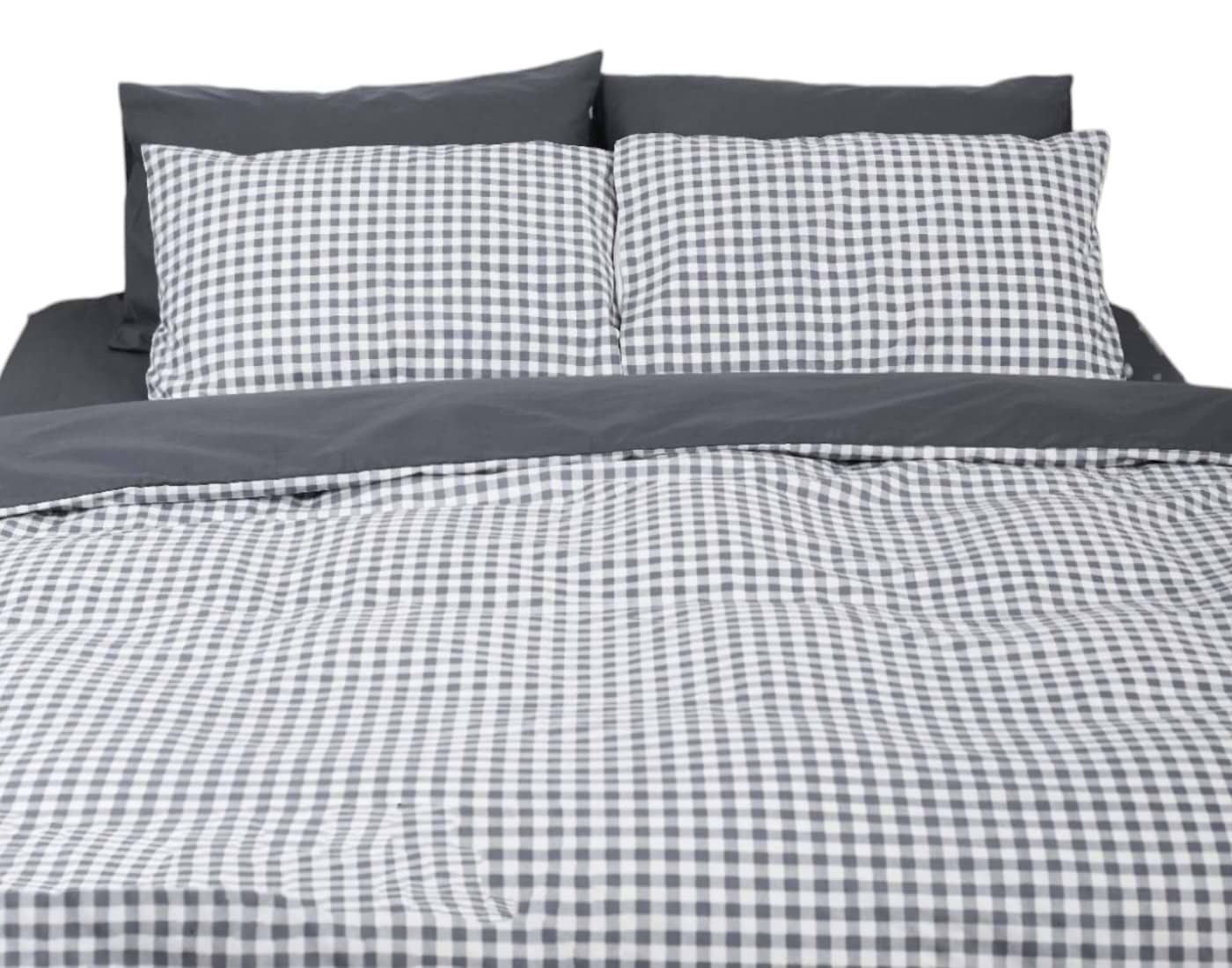 Комплект постельного белья Moon&Star 200х220 Gray Square Ranforce Elite (MS-820000012) - Фото 1