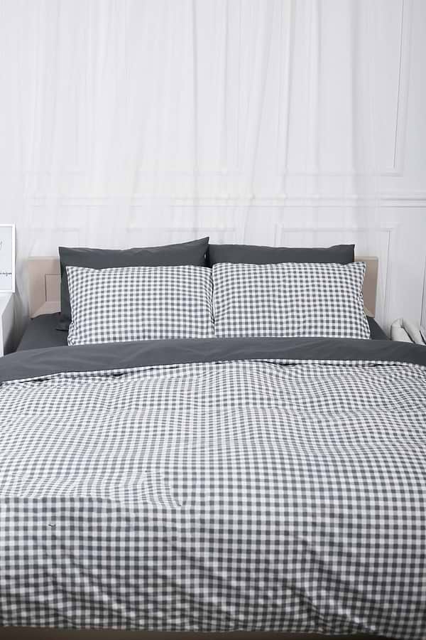 Фото - Комплект постельного белья Moon&Star 160х220х2 нав. 2х50х70 Gray Square Ranforce Elite (MS-820000031)