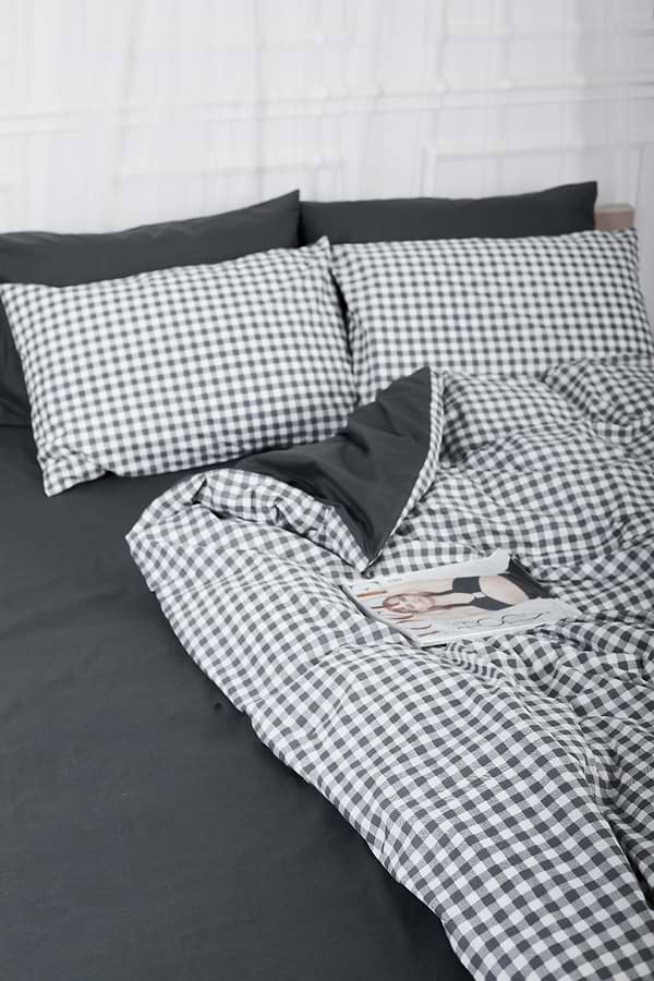 Фото - Комплект постельного белья Moon&Star 175х210 Gray Square Ranforce Elite (MS-820000007)