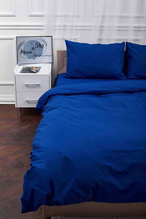 Фото - Комплект постільної білизни Moon&Star 160х220х2 нав. 4х70х70 Blue Бязь Gold Люкс (MS-820000834)