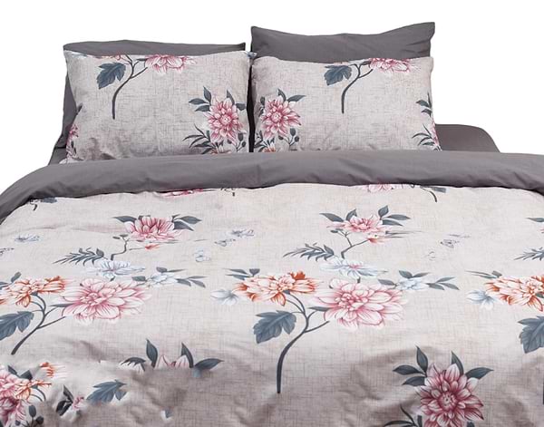 Фото - Комплект постільної білизни Moon&Star 160х220х2 нав. 4х70х70 Flowers Gray Бязь Gold Люкс (MS-820001044)