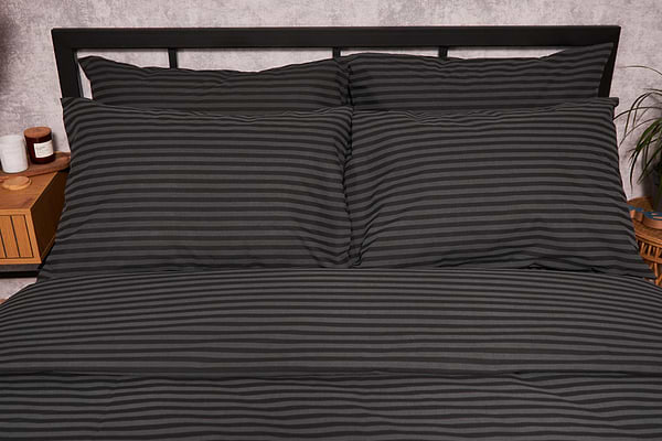 Фото - Комплект постільної білизни Moon&Star 160х220х2 нав. 4х70х70 Gray Stripe Бязь Gold Люкс (MS-820001112)