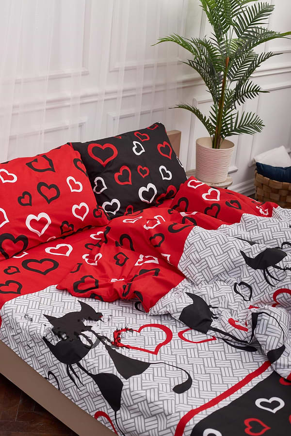 Фото - Комплект постельного белья Moon&Star 160х220х2 нав. 2х50х70 Love Cats Бязь Gold Люкс (MS-820001179)