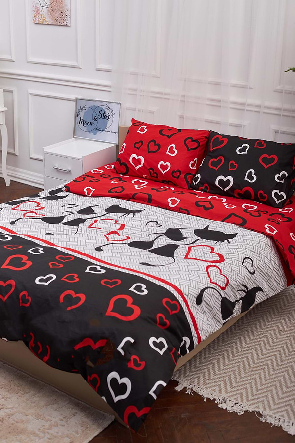 Фото - Комплект постельного белья Moon&Star 160х220х2 нав. 2х50х70 Love Cats Бязь Gold Люкс (MS-820001179)