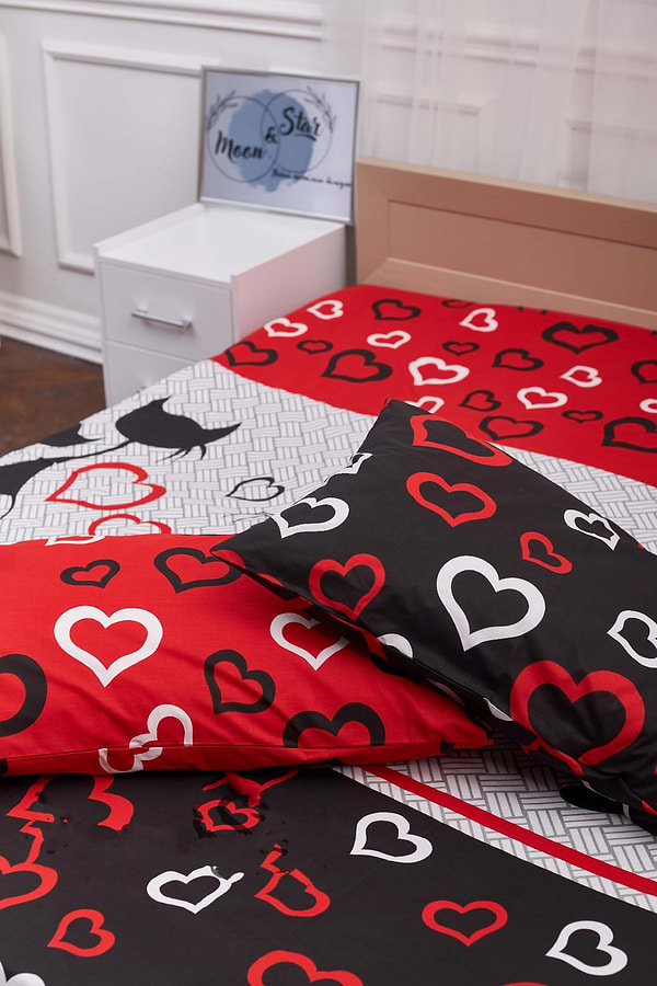 Фото - Комплект постельного белья Moon&Star 160х220х2 нав. 2х50х70 Love Cats Бязь Gold Люкс (MS-820001179)