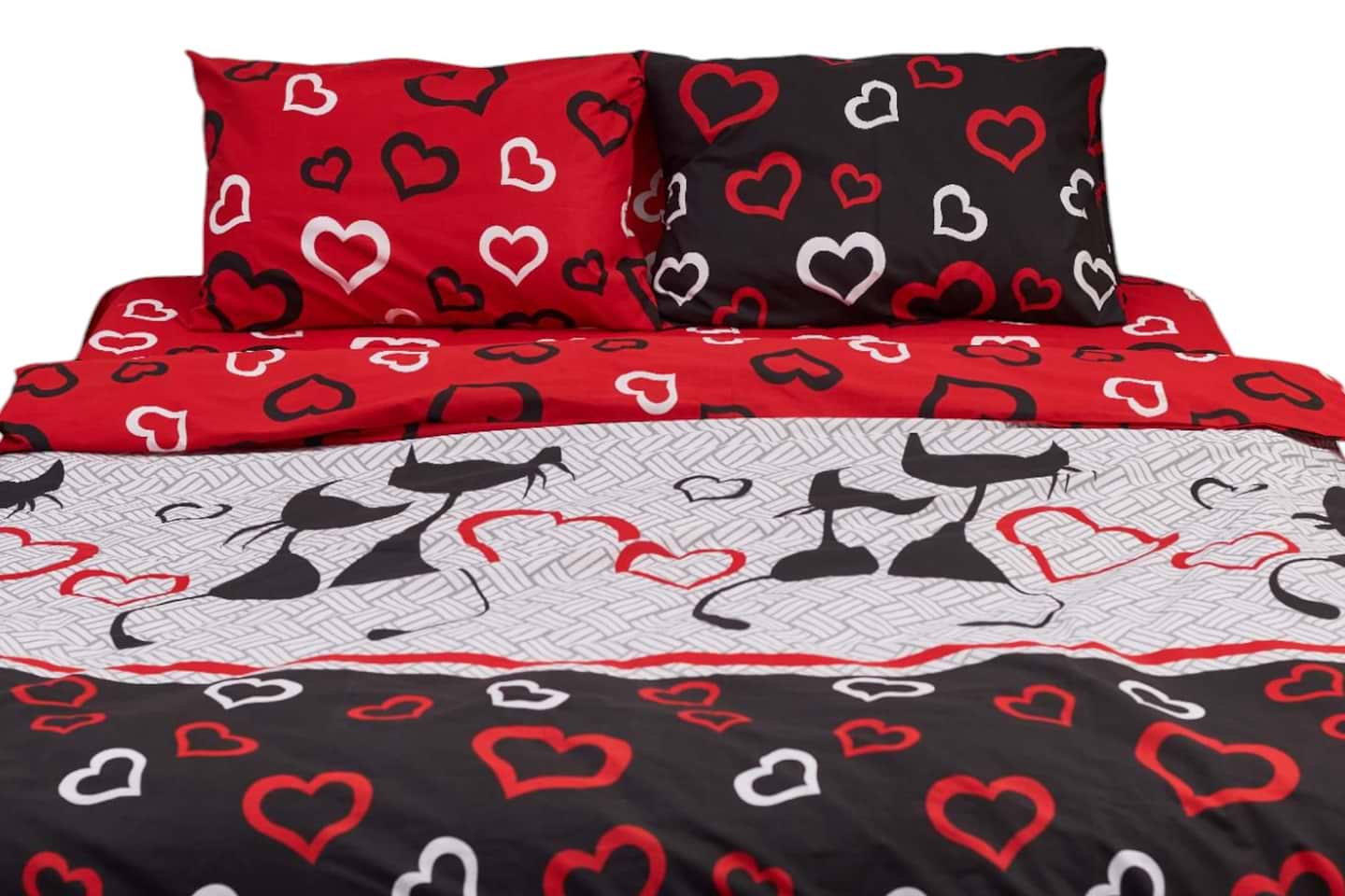 Комплект постільної білизни Moon&Star 160х220х2 нав. 4х70х70 Love Cats Бязь Gold Люкс (MS-820001178)