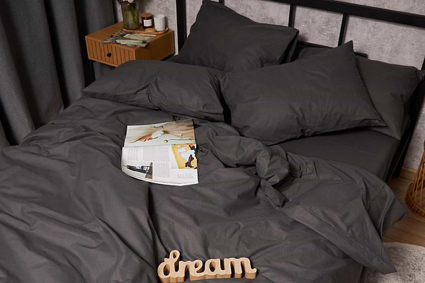 Фото - Комплект постільної білизни Moon&Star 143х210х2 нав. 2х50х70 Sweat Gray Бязь Gold Люкс (MS-820001346)