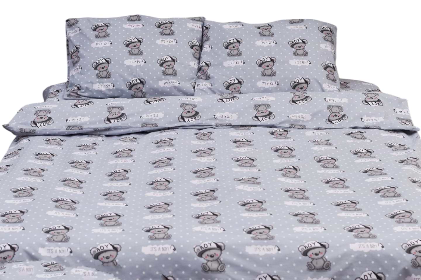 Комплект постельного белья Moon&Star 143х210 Teddy Boy Бязь Gold Люкс (MS-820001370)