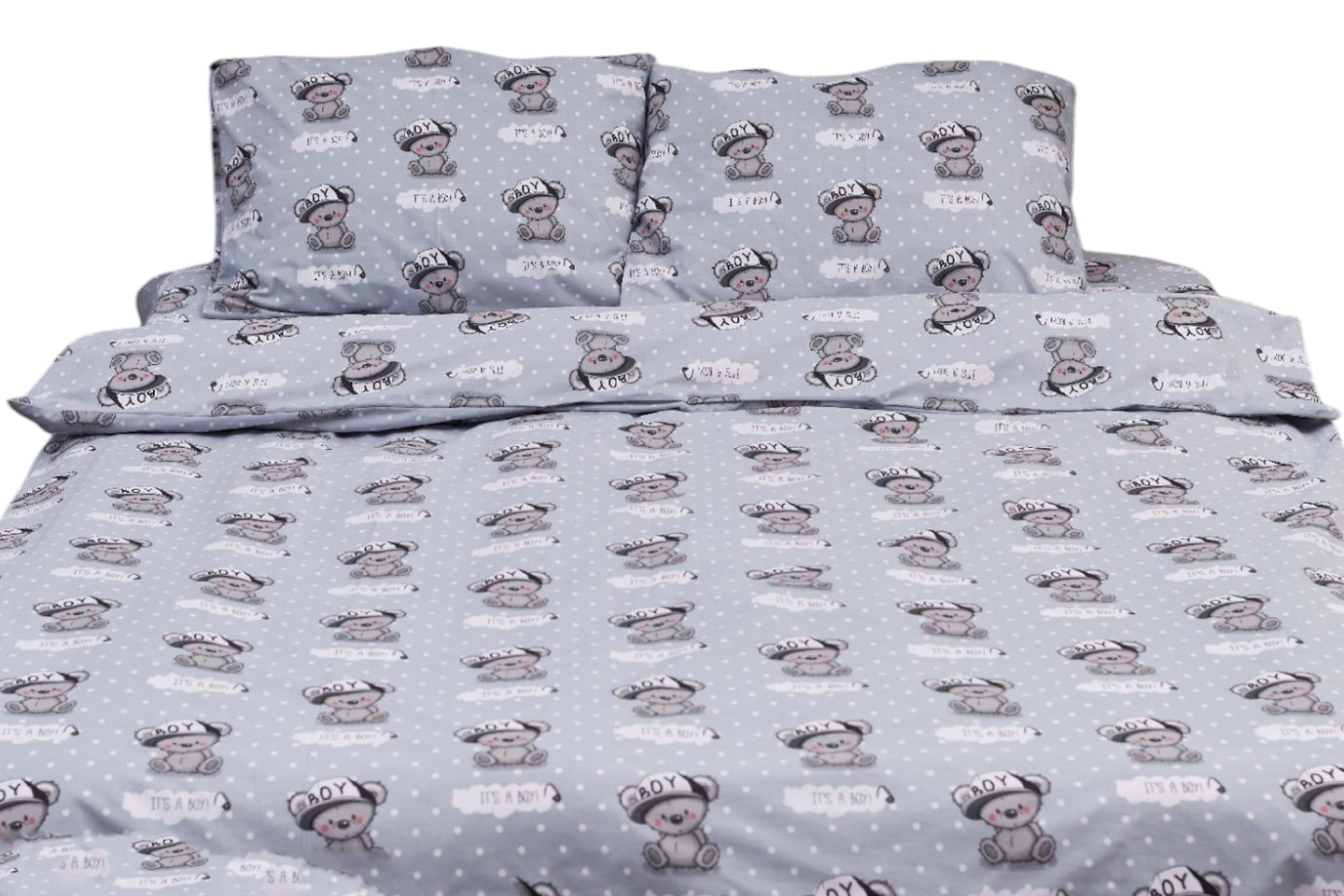 Комплект постільної білизни Moon&Star 143х210х2 нав. 2х70х70 Teddy Boy Бязь Gold Люкс (MS-820001380)