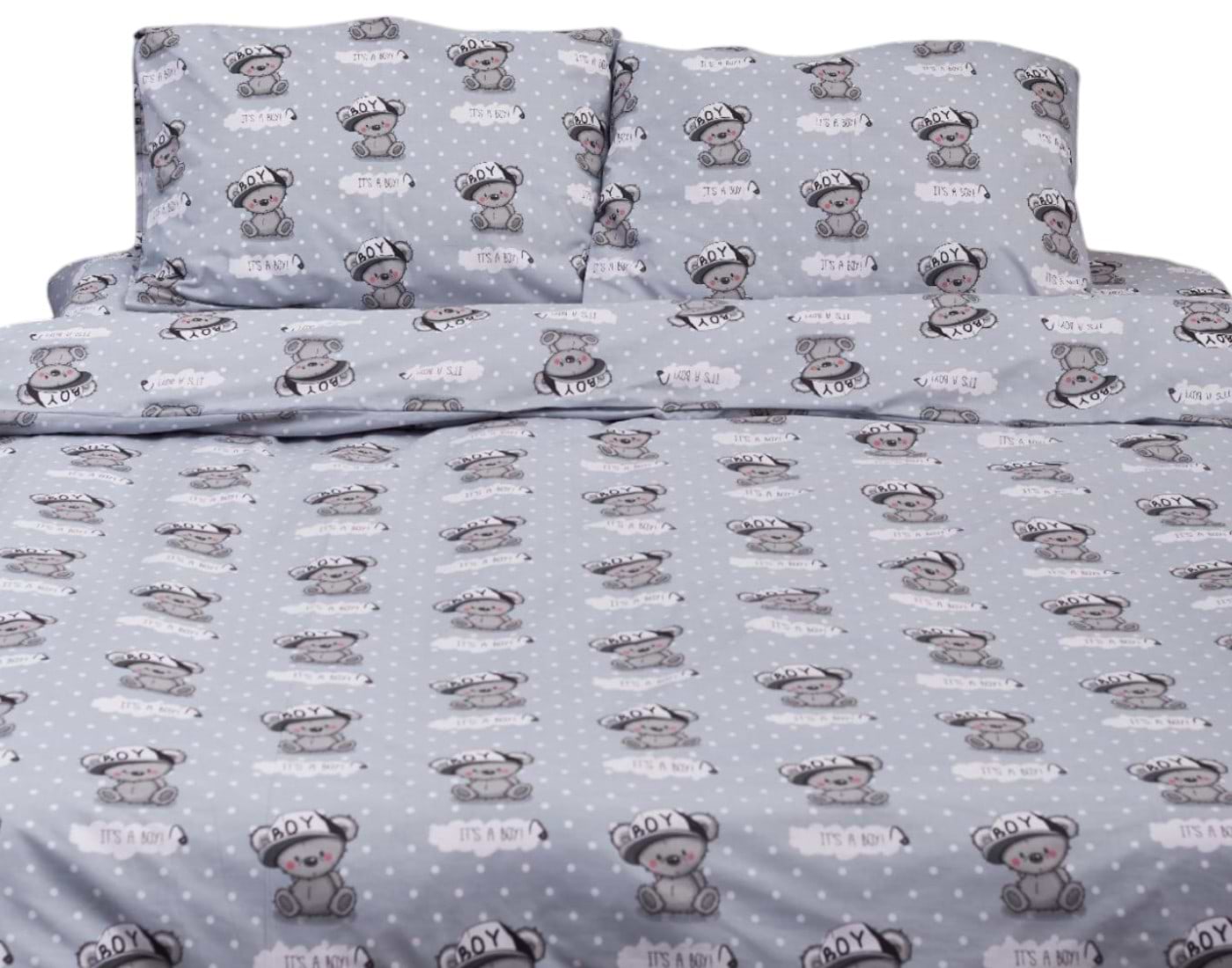 Комплект постільної білизни Moon&Star 160х220х2 нав. 4х70х70 Teddy Boy Бязь Gold Люкс (MS-820001387)