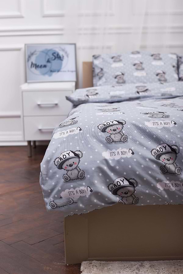 Фото - Комплект постільної білизни Moon&Star 160х220х2 нав. 4х70х70 Teddy Boy Бязь Gold Люкс (MS-820001387)