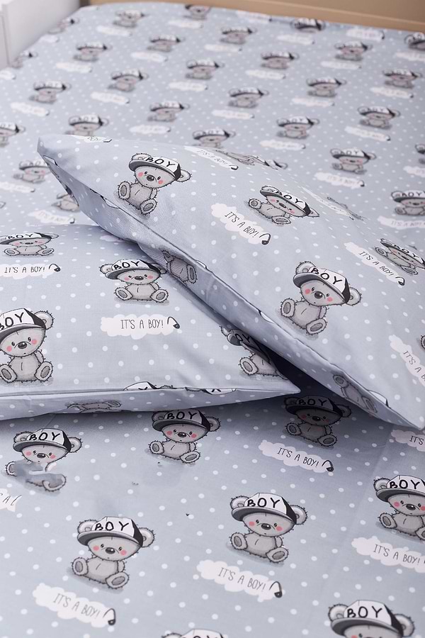 Фото - Комплект постільної білизни Moon&Star 160х220х2 нав. 4х70х70 Teddy Boy Бязь Gold Люкс (MS-820001387)