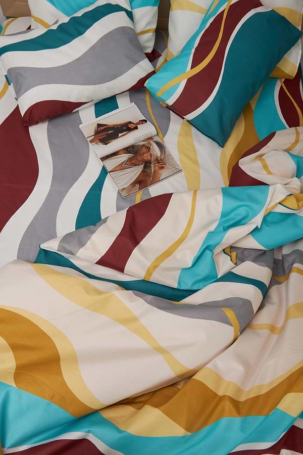 Фото - Комплект постільної білизни Moon&Star 160х220х2 нав. 4х70х70 Tangerine Мікросатин Premium (MS-820001457)