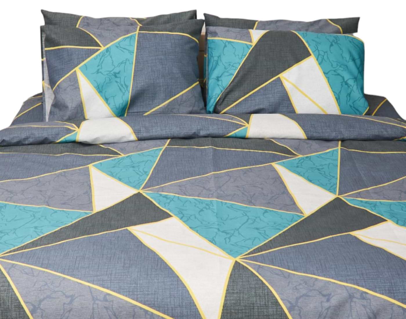 Комплект постільної білизни Moon&Star 160х220х2 нав. 2х50х70 Triangles Мікросатин Premium (MS-820001489)