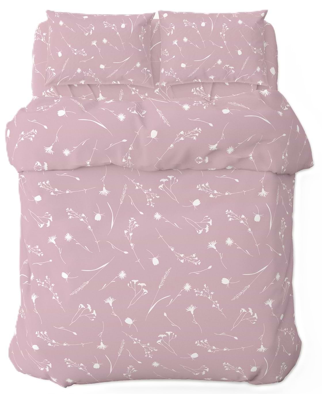 Комплект постільної білизни Home Line ВОЛОШКИ бязь 143х215 см Щ140 нав. 50х70 Лілово-сірий (173834)