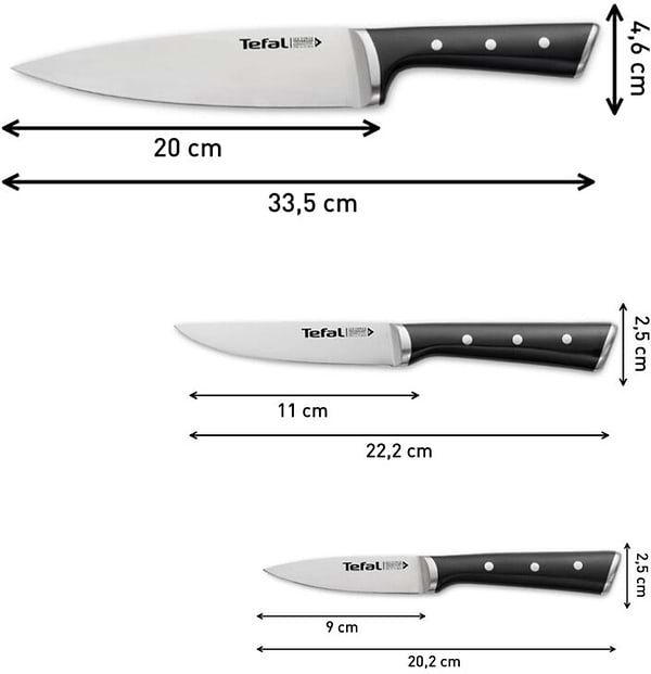Фото - Набір ножів Tefal K2323S74 Ice Force 3 пр