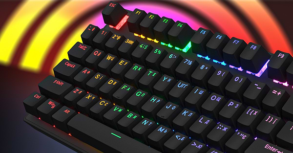 Фото - Уценка - Клавиатура проводная игровая Hator Icefall Mecha Rainbow Black (HTK104UA)