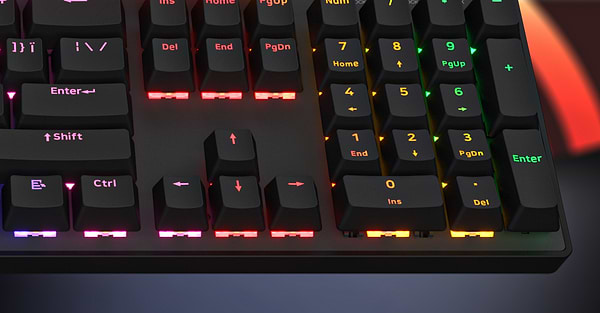 Фото - Уценка - Клавиатура проводная игровая Hator Icefall Mecha Rainbow Black (HTK104UA)