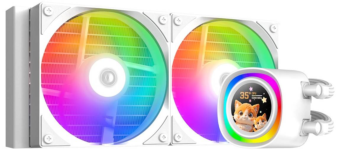Водяная система охлаждения ID-Cooling FX240 LCD White