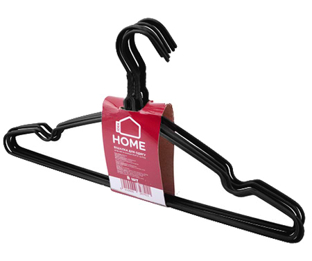 Вішалка Idea Home 39,4х21 см 8 шт. Black (6803804)