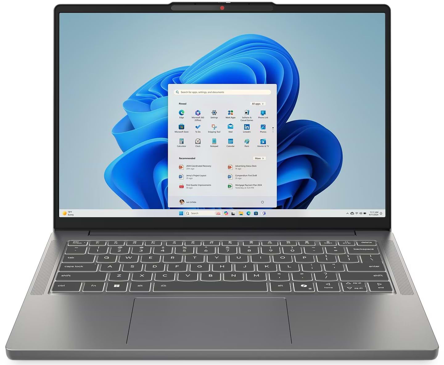Ноутбук Lenovo IdeaPad Slim 3 14IRH10 (83K00042RA) Luna Grey - Фото 1