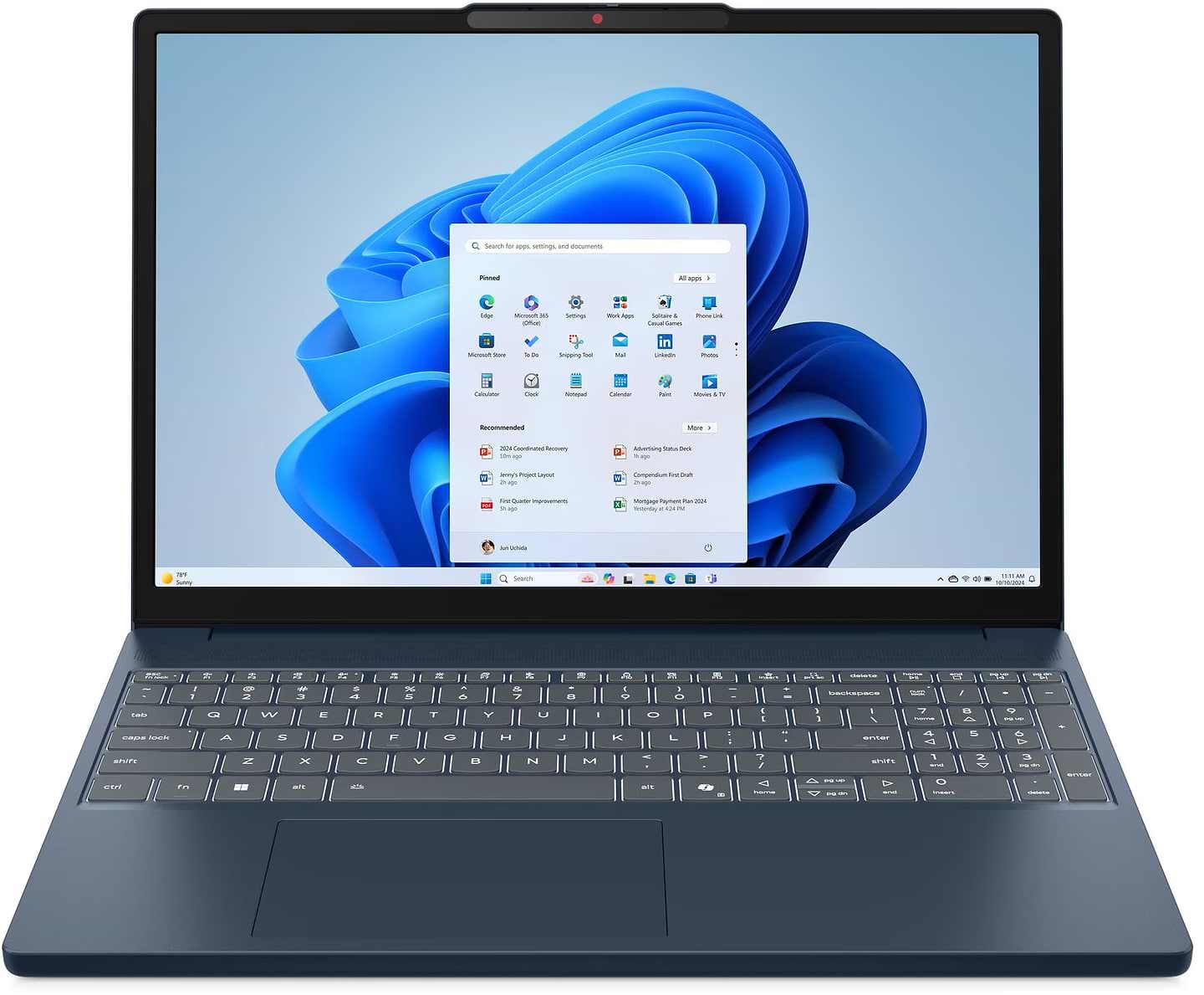 Ноутбук Lenovo IdeaPad Slim 3 15ARP10 (83K700A1RA) Cosmic Blue - Фото 1