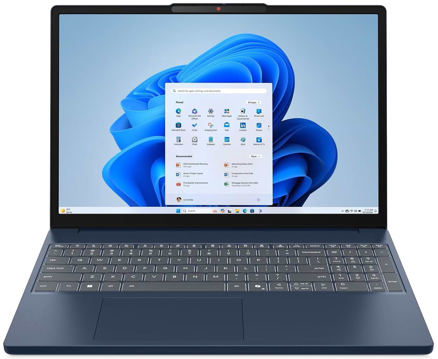 Ноутбук Lenovo IdeaPad Slim 3 15IRH10 (83K100QVRA) Cosmic Blue - Фото 1