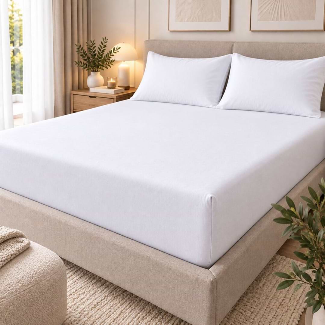Простынь двуспальная IDEIA 180/200х200х35 см на резинке хлопок (8-10985*008)