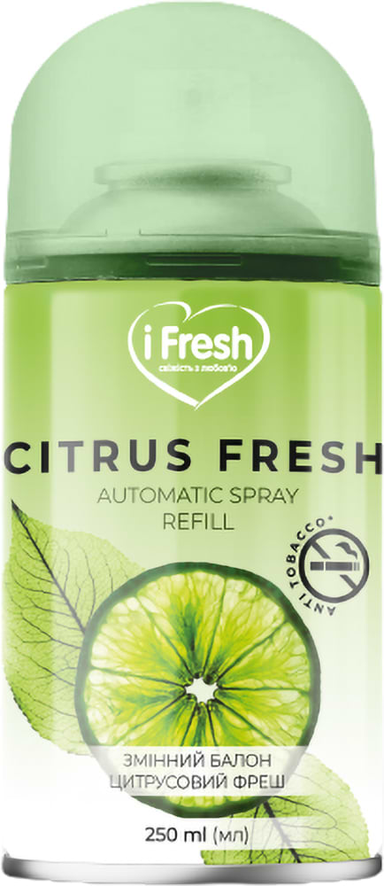 Фото - Змінний балон до освіжувача повітря iFresh citrus fresh 250 мл (4820268100177)