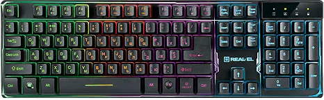 Купити Клавіатура дротова ігрова REAL-EL 8700 Gaming Backlit Black - Фото 1 Клавіатура дротова ігрова REAL-EL 8700 Gaming Backlit Black - Фото 1