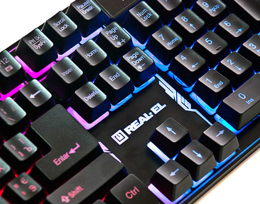 Фото - Клавиатура проводная игровая REAL-EL 8700 Gaming Backlit Black