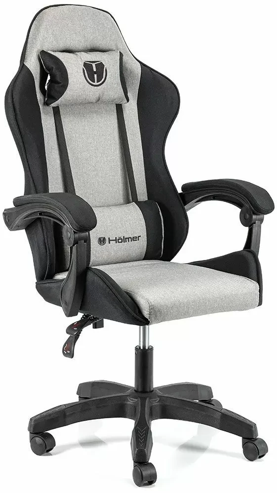 Кресло для геймеров Holmer GCH-01 Size L Fabric Gray/Black Nylon