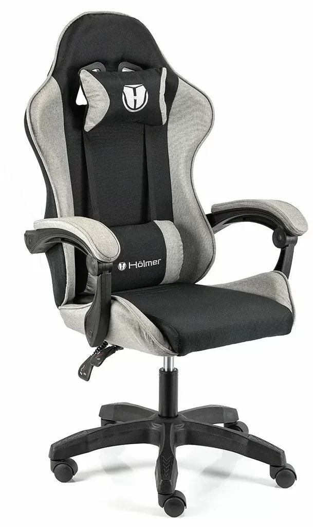 Крісло для геймерів Holmer GCH-02 Size L Fabric Black/Grey Nylon