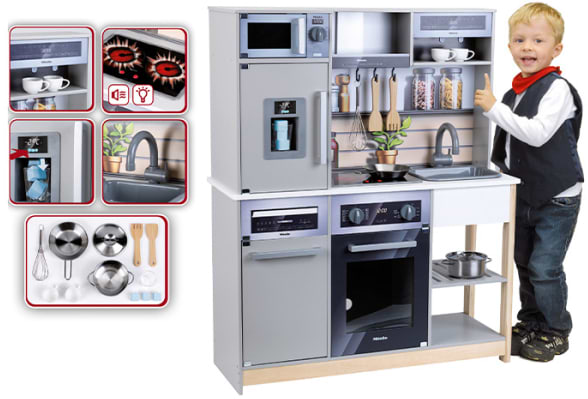 Фото - Сюжетно-рольова гра. Кухня Klein Miele - Іграшкова кухня Сімейна, дерево (МДФ), велика (7194)