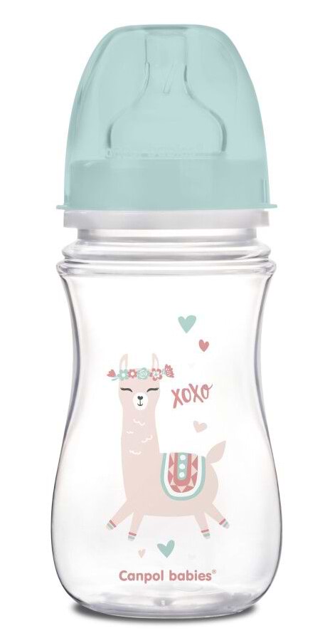Пляшка для годування Canpol babies з широким отвором антиколікова Easystart 240 мл зелена (35/221_gre)