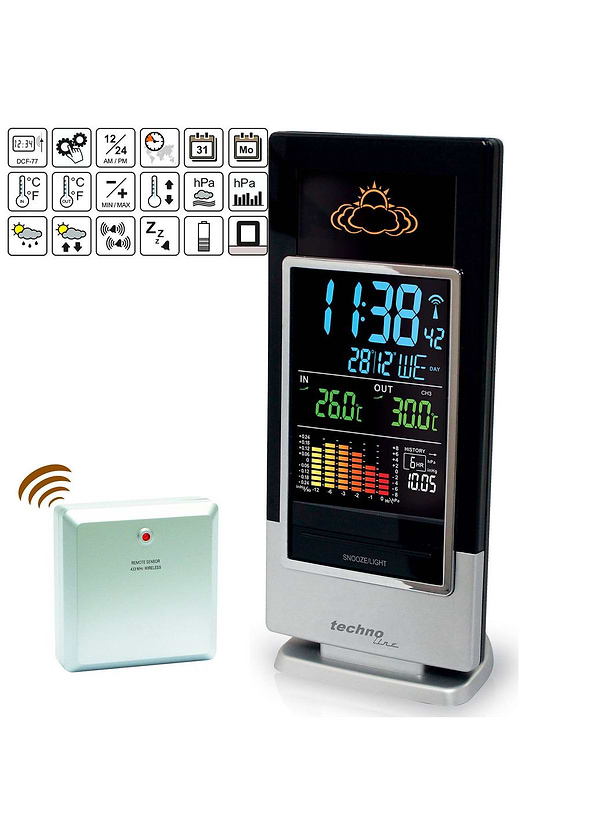 Фото - Метеостанція Technoline Black/Silver (WS6502)