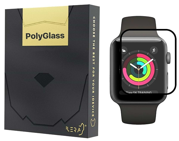 Фото - Уцінка - Захисне скло для смарт-годинника ILera Apple Watch PolyGlass 42 mm Black (iLAWPG05)