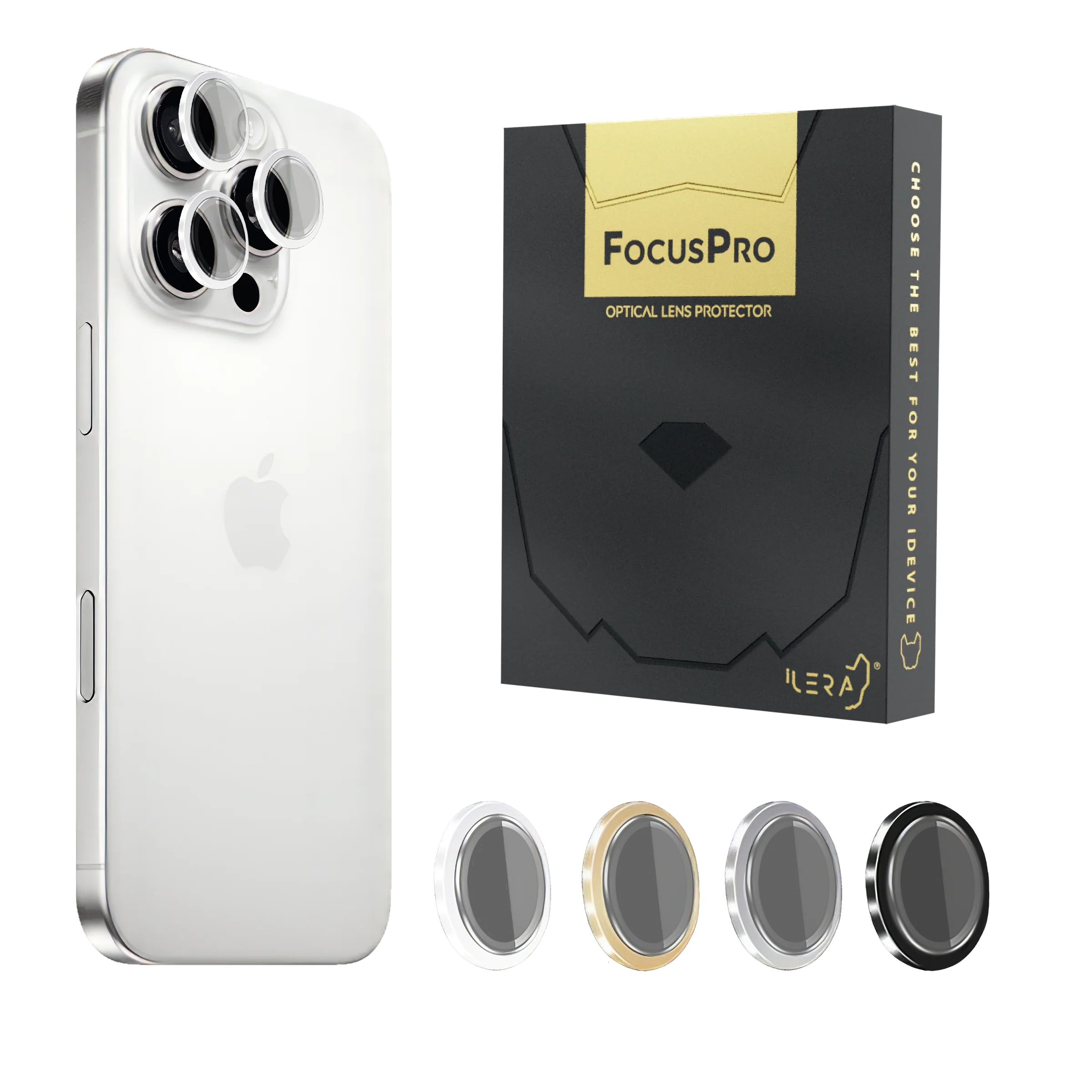 Захисне скло для смартфону ILera FocusPro Lens for camera for iPhone 18 Pro / 18 Pro Max Clear (iLFPCL18Pro)