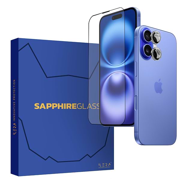 Фото - Захисне скло для смартфону ILera Sapphire Ultra + Glass iPhone 16 (iLSPDL+16)