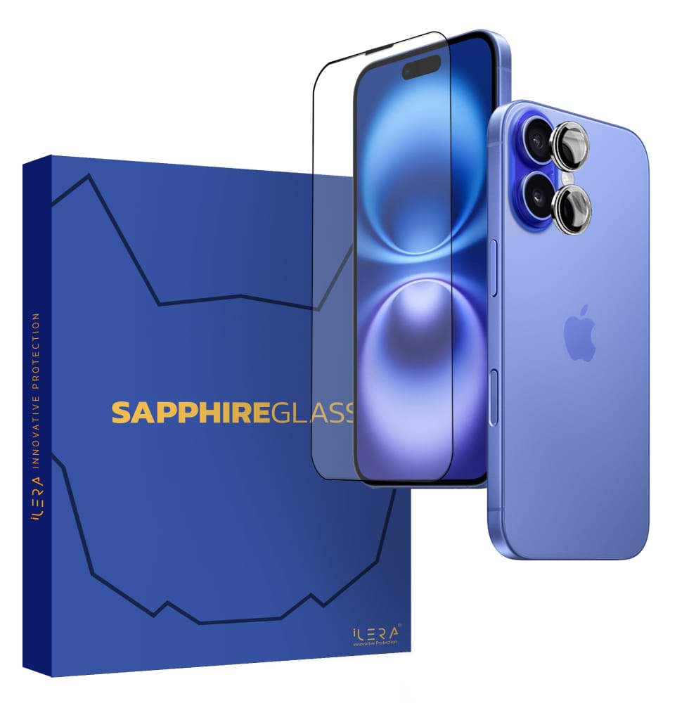 Захисне скло для смартфону ILera Sapphire Ultra + Glass iPhone 16 Plus (iLSPDL+16PL) - Фото 1