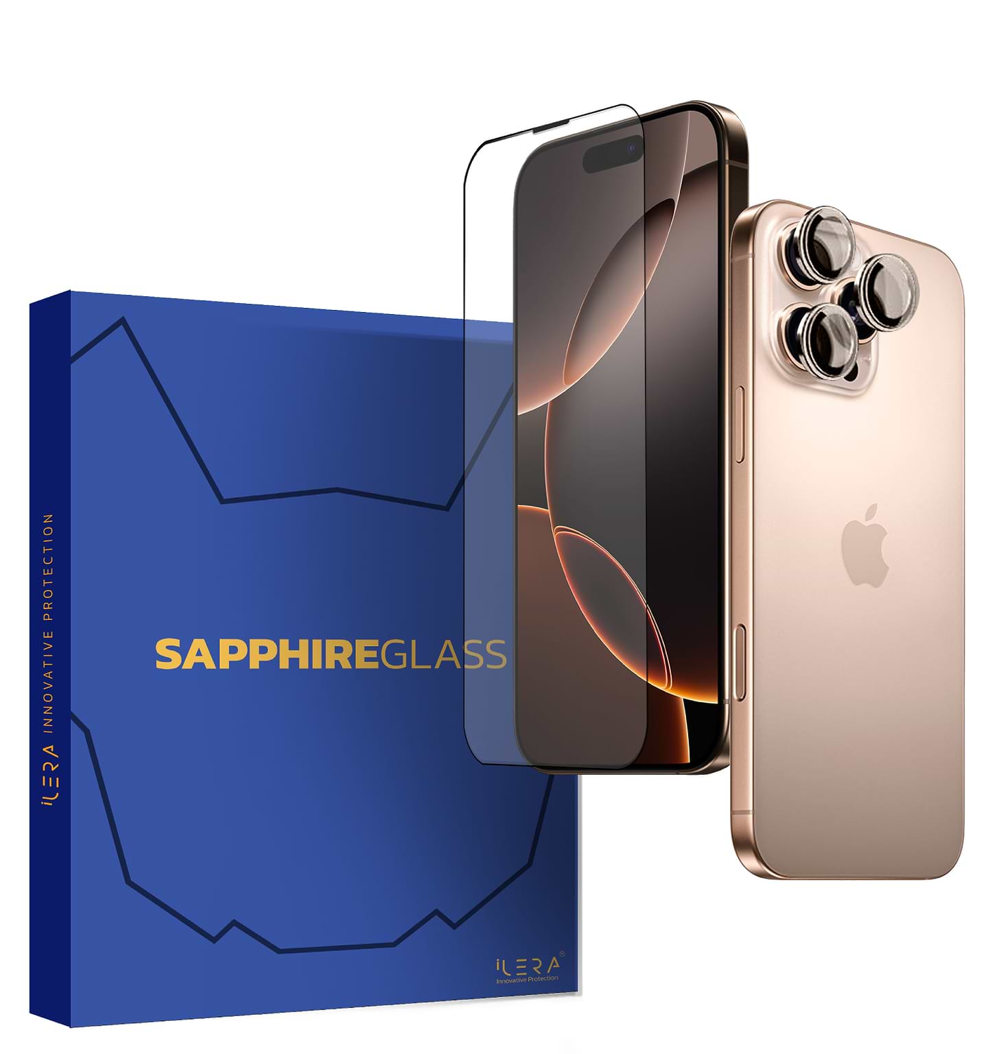Захисне скло для смартфону ILera Sapphire Ultra + Glass iPhone 16 Pro (iLSPDL+16PR) - Фото 1
