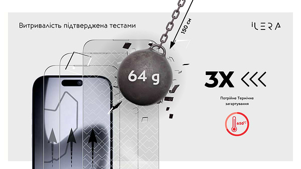Фото - Захисне скло для смартфону ILera Infinity 2.0 Glass for iPhone 17 Pro (iLin17Pr)