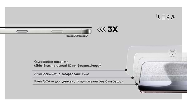 Фото - Захисне скло для смартфону ILera Infinity 2.0 Glass for iPhone 17 Pro (iLin17Pr)
