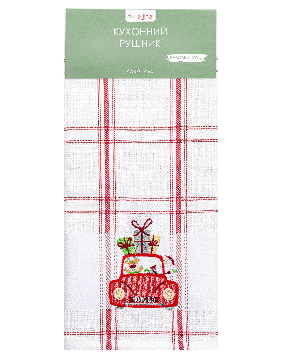 Полотенце кухонное Home Line 45х70 КЛЕТКА КРАСНАЯ (180060)
