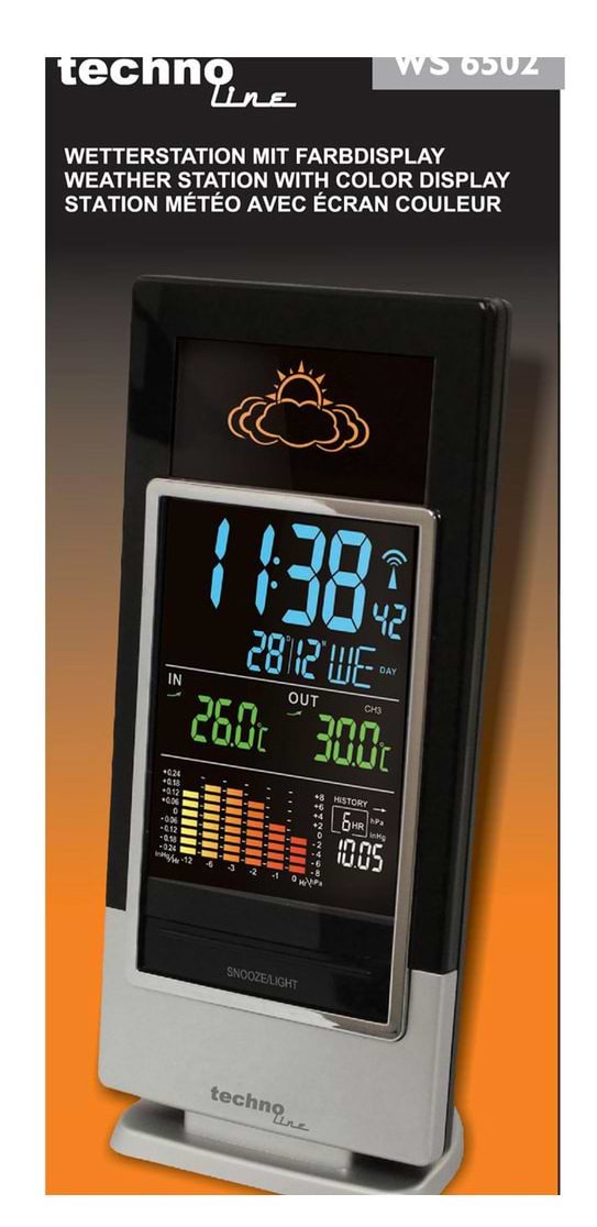 Фото - Метеостанція Technoline Black/Silver (WS6502)