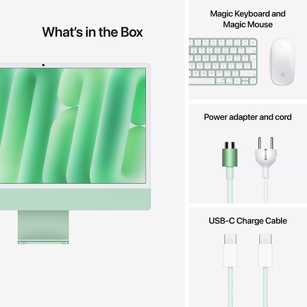 Фото - Комп'ютер-моноблок Apple iMac 24'' M4 A3247 Retina 4.5K 8-Core CPU 8-Core GPU 256GB Green (MWUE3)