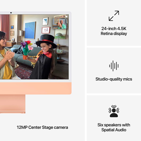 Фото - Комп'ютер-моноблок Apple iMac Apple iMac 24'' M4 Retina 4.5K 8-Core CPU 8-Core GPU 256GB Orange (2024)