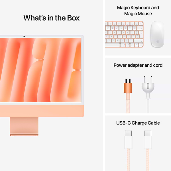 Фото - Комп'ютер-моноблок Apple iMac Apple iMac 24'' M4 Retina 4.5K 8-Core CPU 8-Core GPU 256GB Orange (2024)