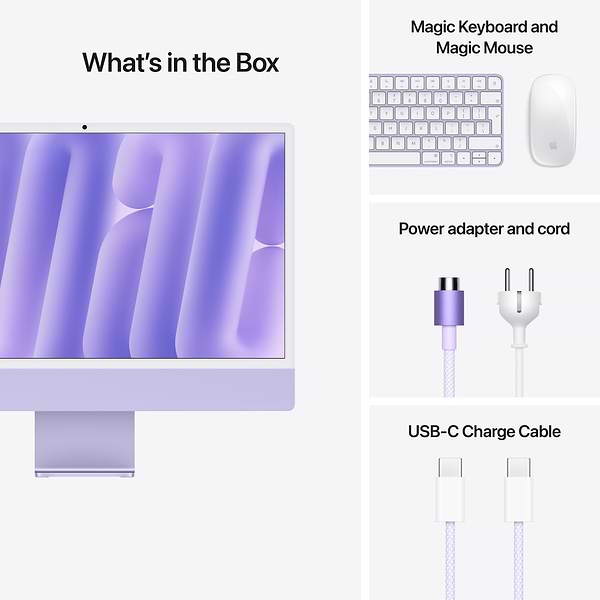 Фото - Компьютер-моноблок Apple iMac 24'' M4 Retina 4.5K 8-Core CPU 8-Core GPU 256GB Purple (2024)